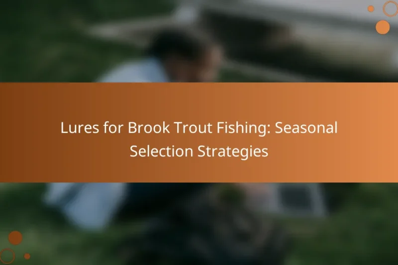 Lures for Brook Trout Fishing: Seasonal Selection Strategies