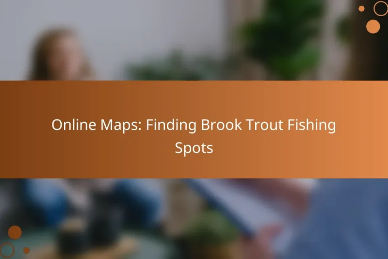 Online Maps: Finding Brook Trout Fishing Spots