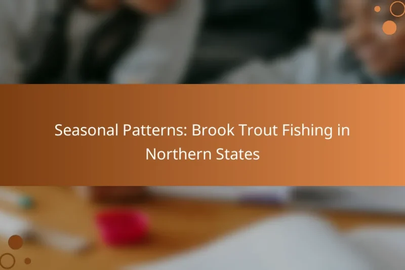 Seasonal Patterns: Brook Trout Fishing in Northern States