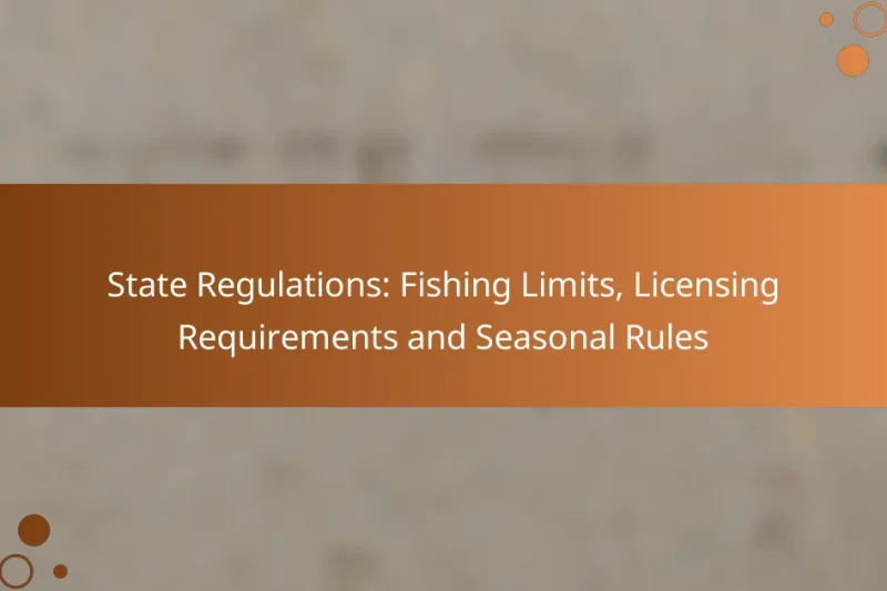 State Regulations: Fishing Limits, Licensing Requirements and Seasonal Rules